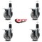 Service Caster 5'' Semi Steel Swivel 1-5/8'' Expanding Stem Caster Set Total Lock Brake, 4PK SCC-EXTTL20S515-SSR-158-4 - alternate 3